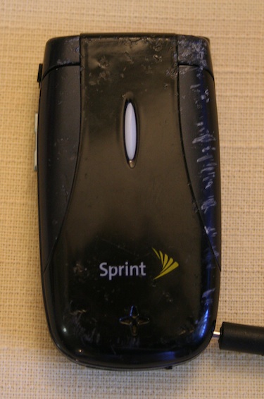 Conor's cell phone got run over!!
