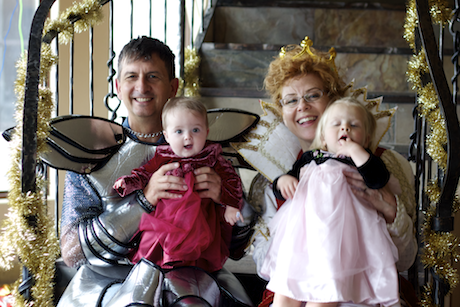 the girls and their grandparents