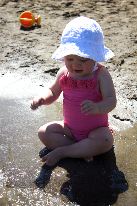 Happy in the sand