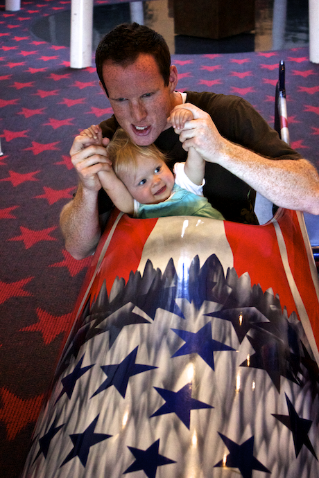 John and Holly bobsledding