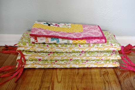 bumper pads and quilt