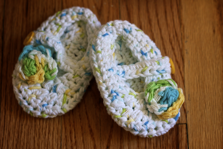 crocheted slippers