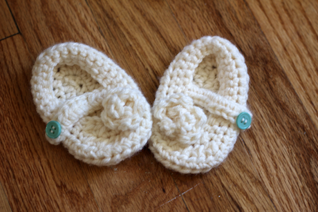 crocheted slippers